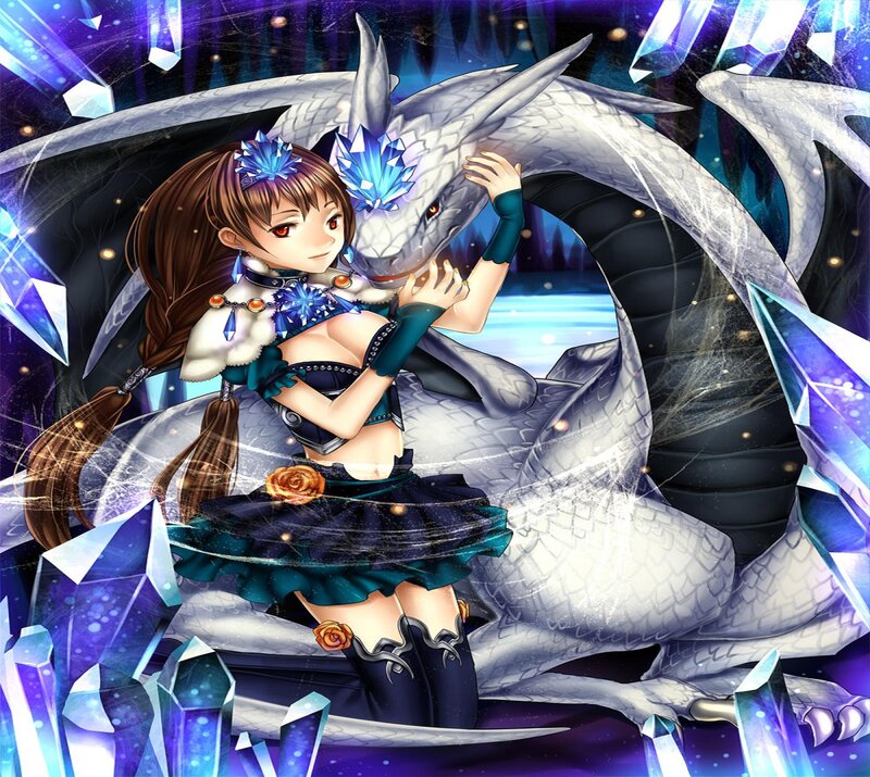 Girl with a Dragon — Blue