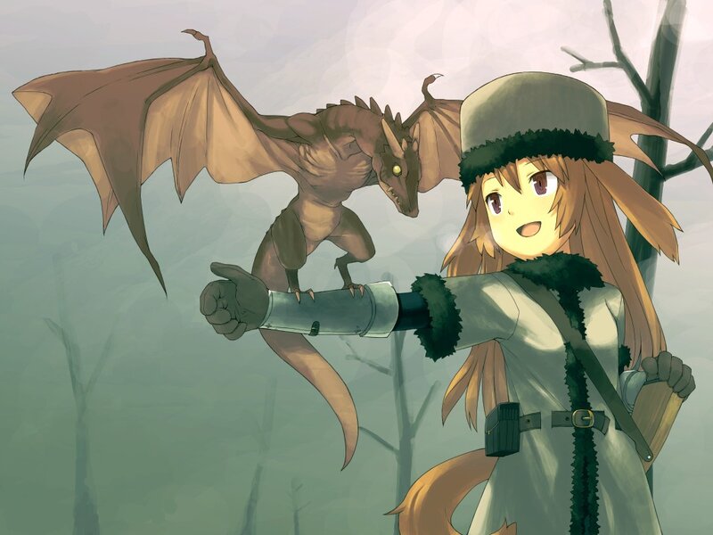 girl with a dragon companion
