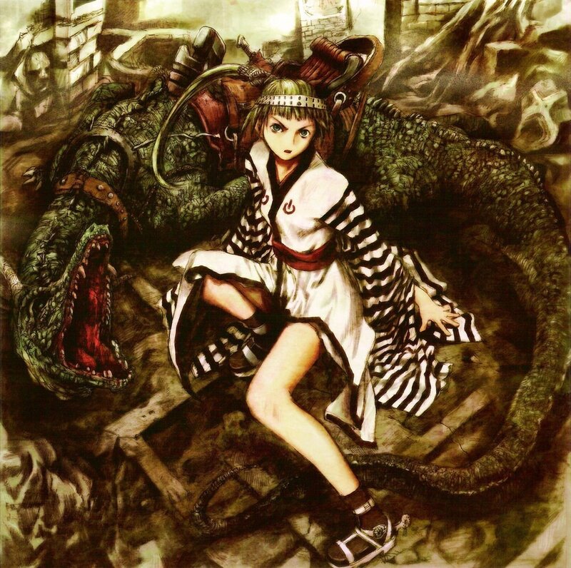 Girl with a Dragon — Green