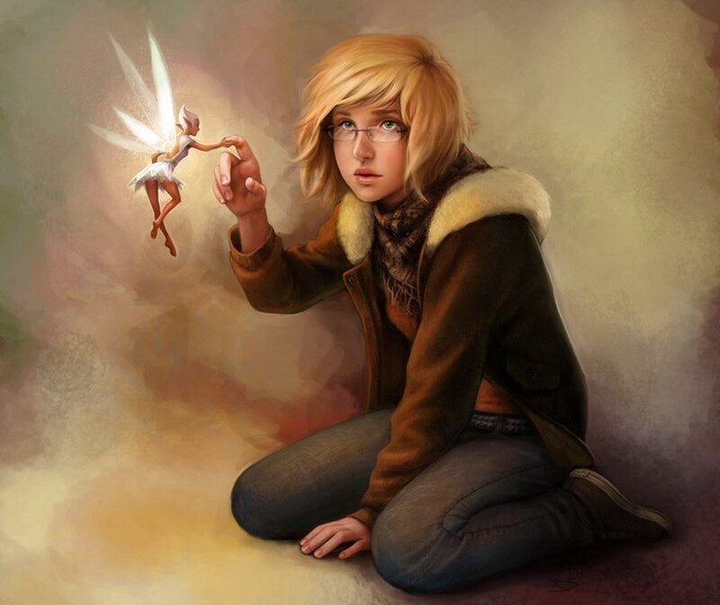 girl with a fairy