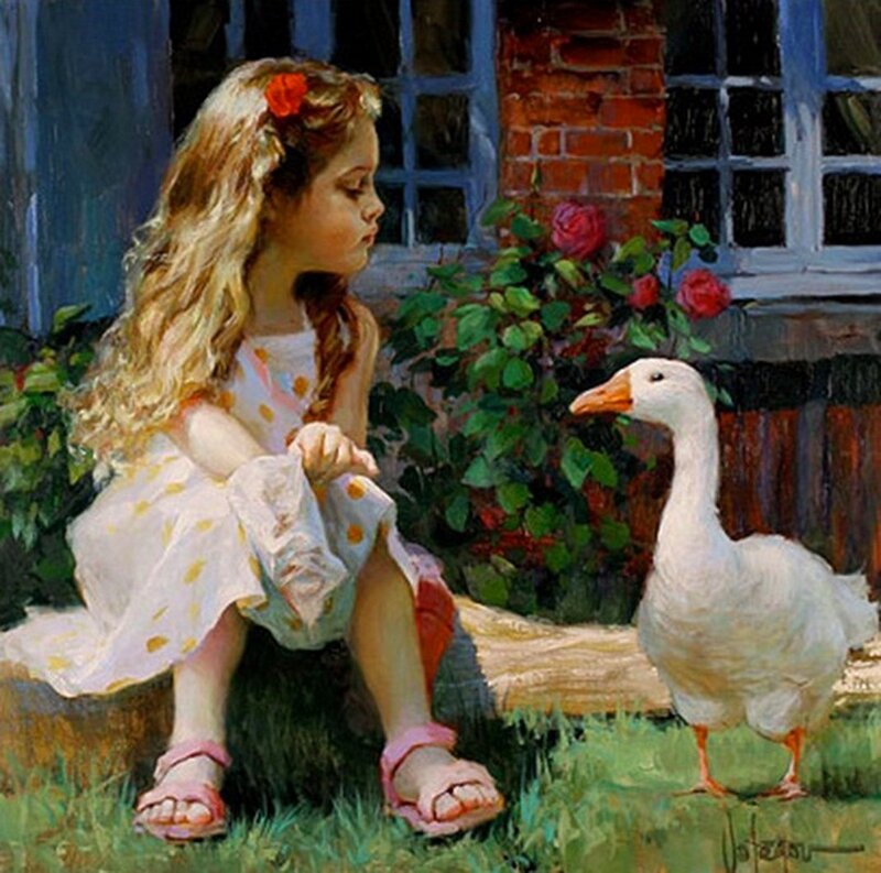 Girl with a Goose