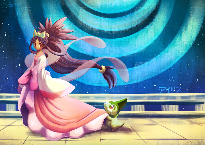 Girl with a Pokémon — Blue, Serene