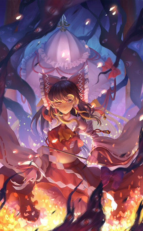 Girl with a Staff — Purple