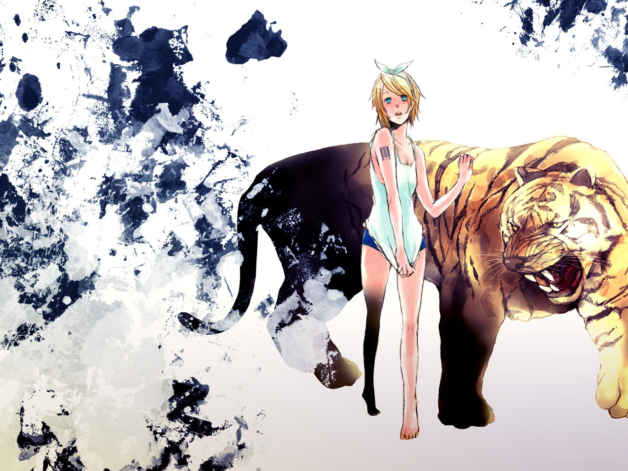 girl with a tiger