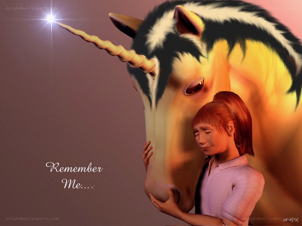 Girl with a unicorn