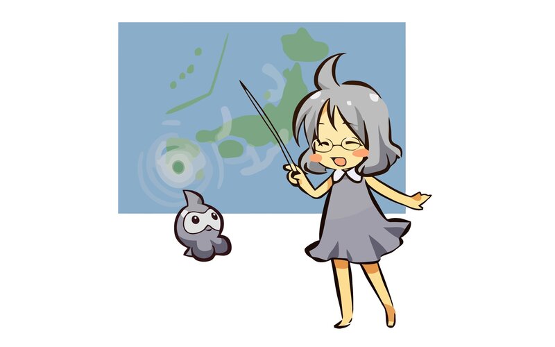 girl with a wand and creature