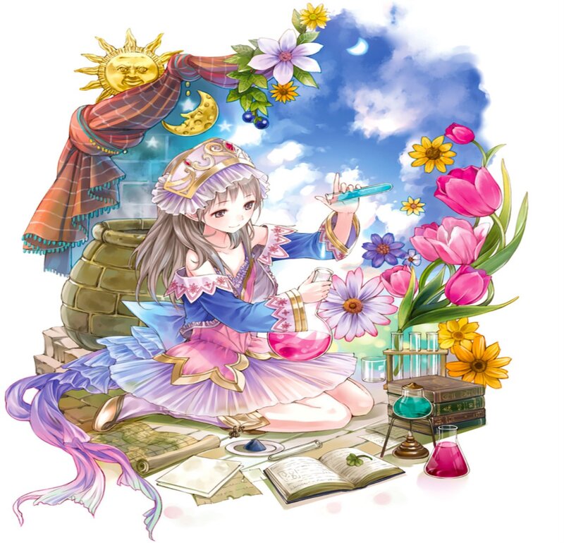 Girl with Alchemical Tools