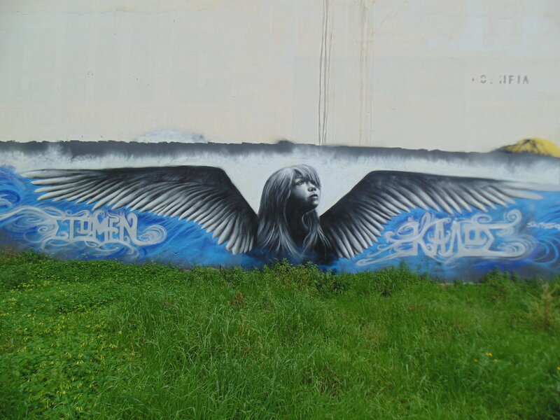 Girl with Angel Wings — Blue, Dramatic