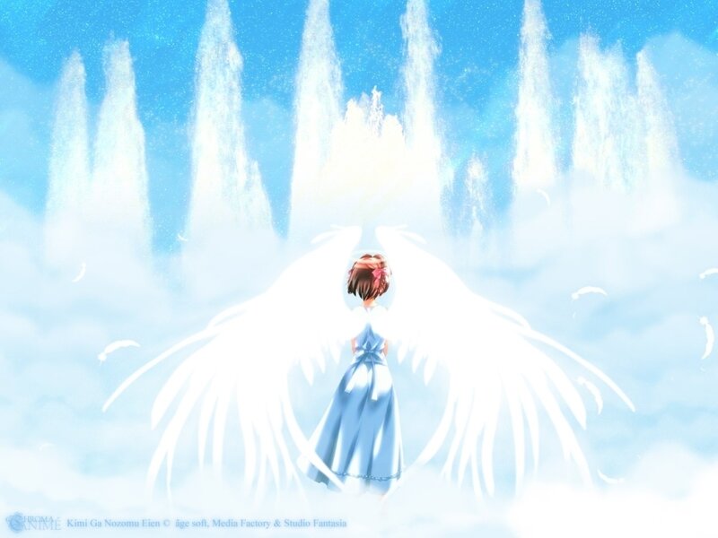 Girl with Angel Wings — Blue