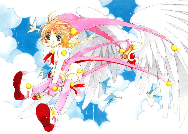 Girl with Angel Wings — White, Joyful