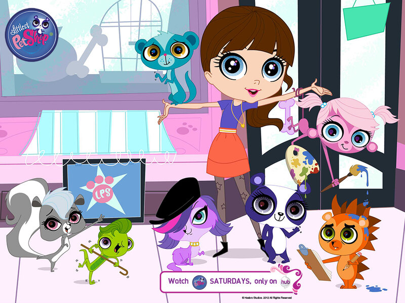 Girl with Animal Characters — Pink
