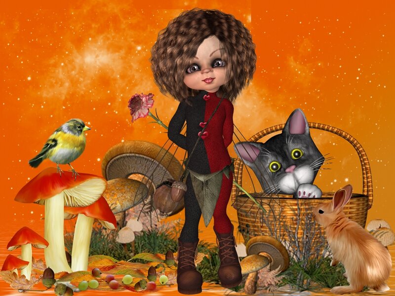 Girl with Animals