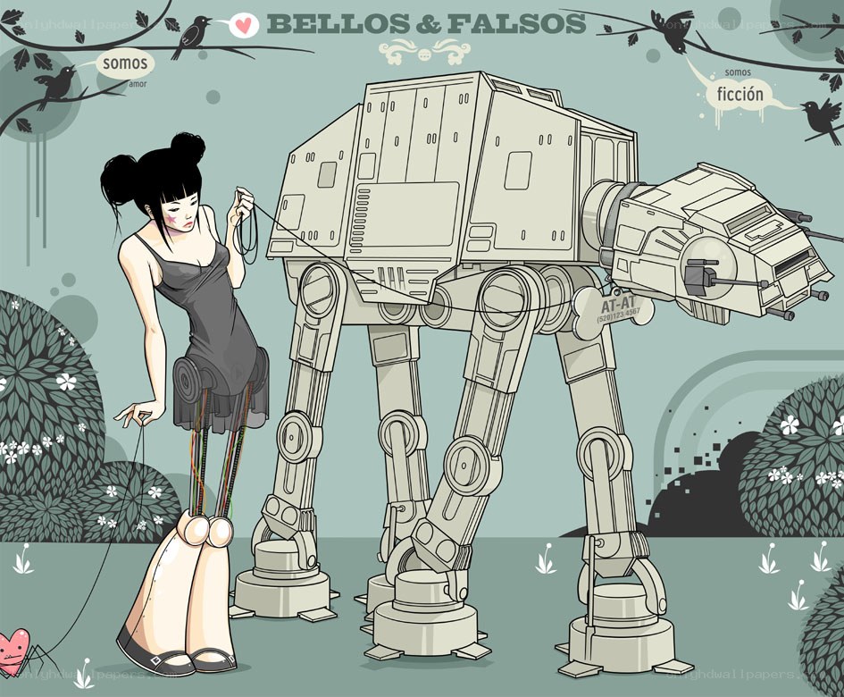 Girl with AT-AT walker