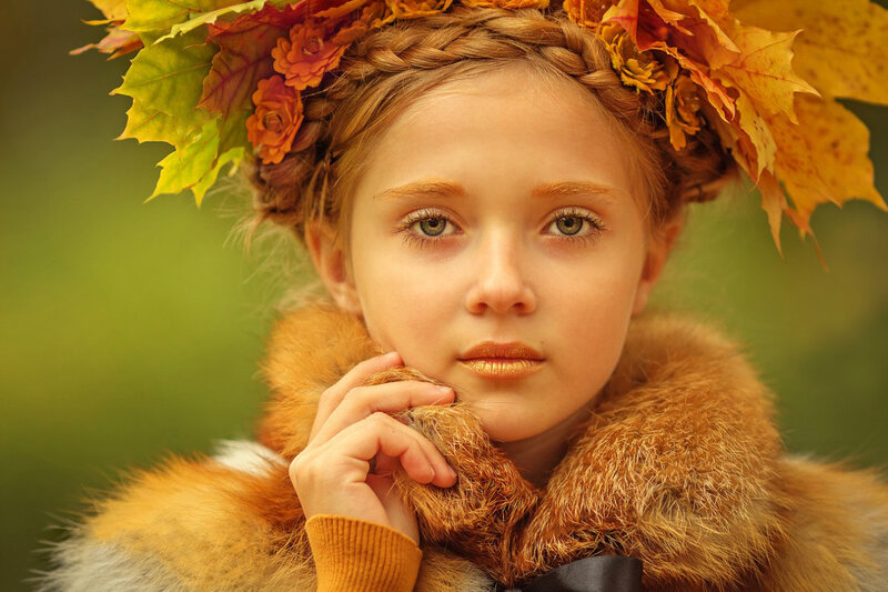 Girl with Autumn Crown