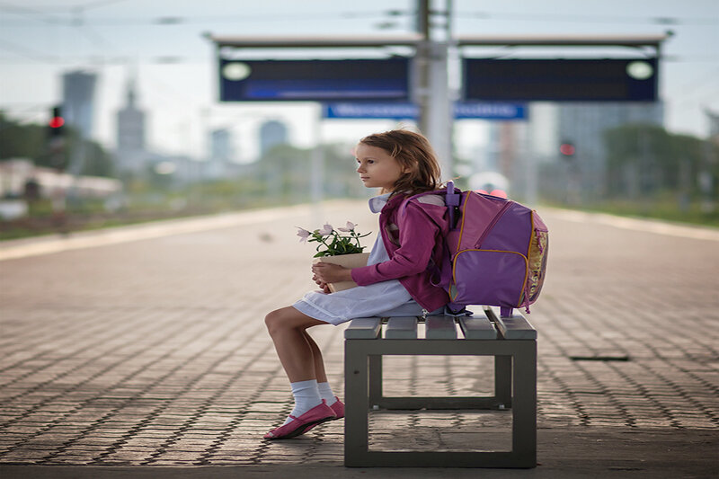 Girl with Backpack