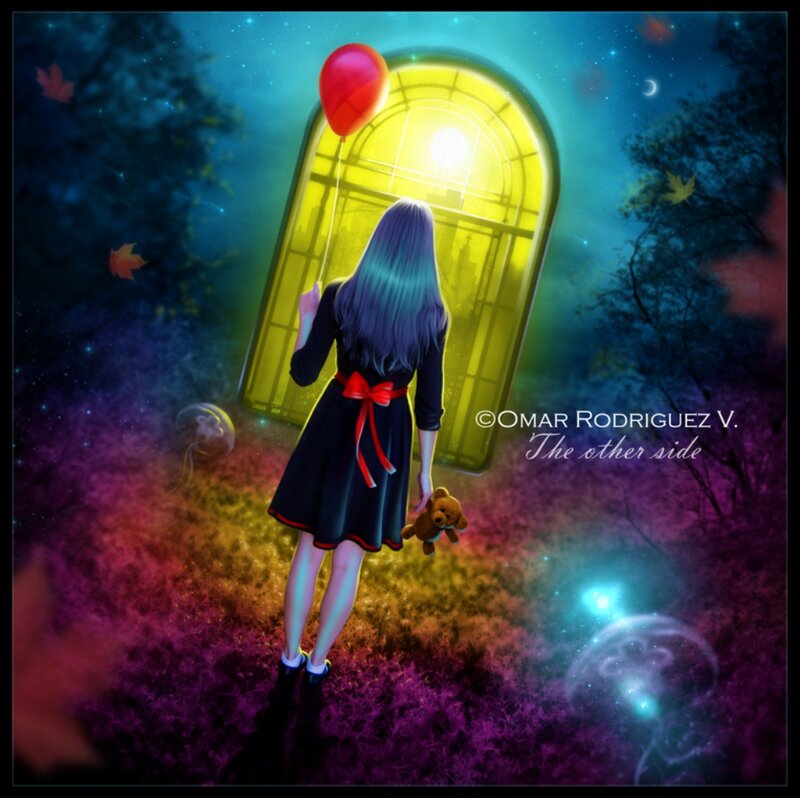 Girl with Balloon and Teddy