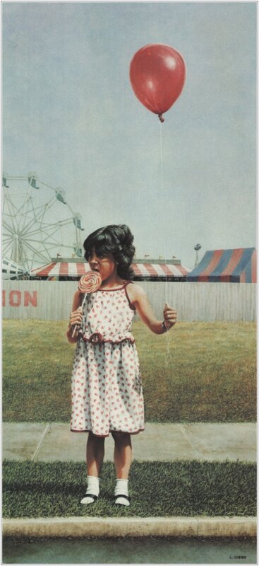 Girl with balloon at carnival