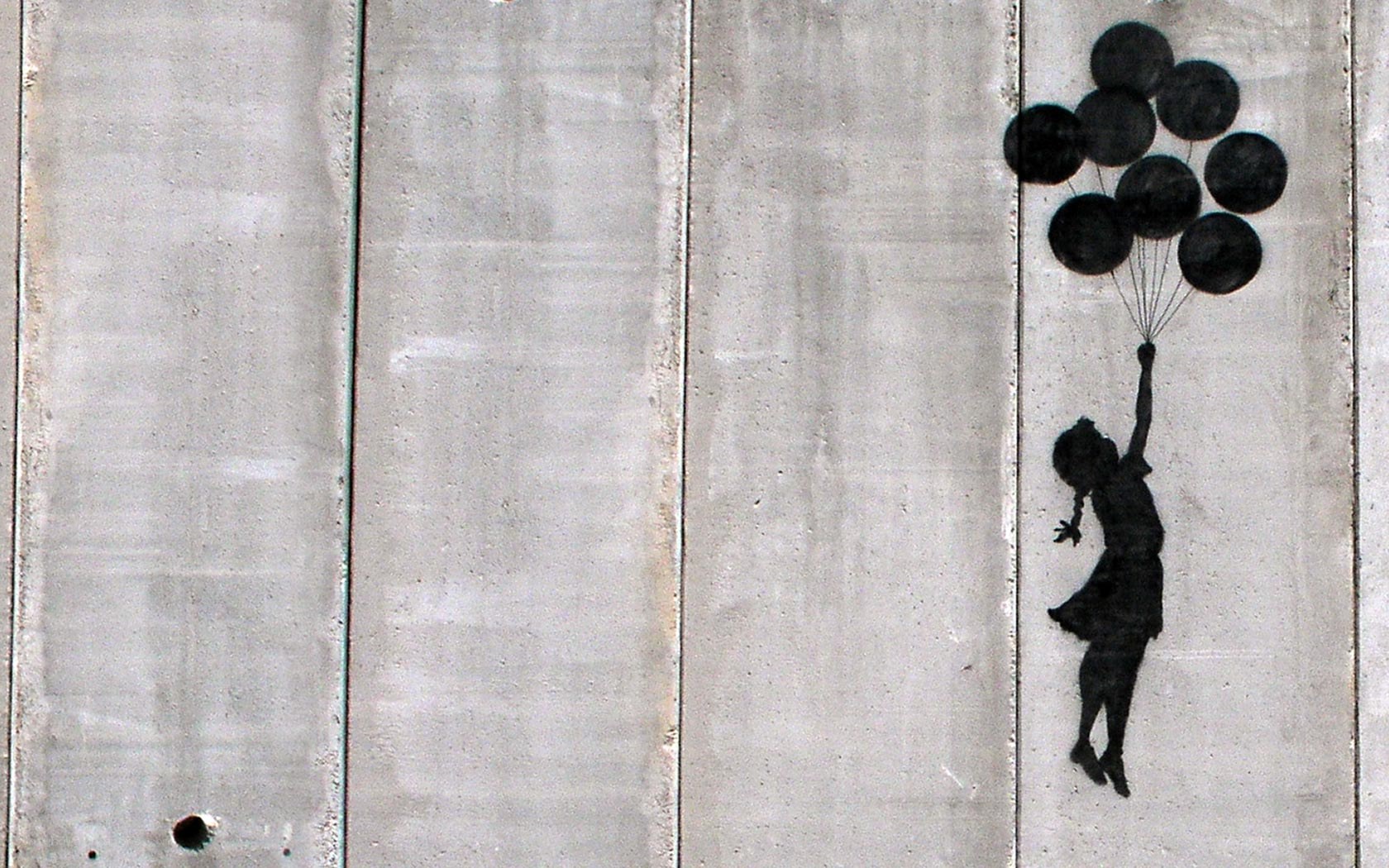 Girl with Balloons Graffiti