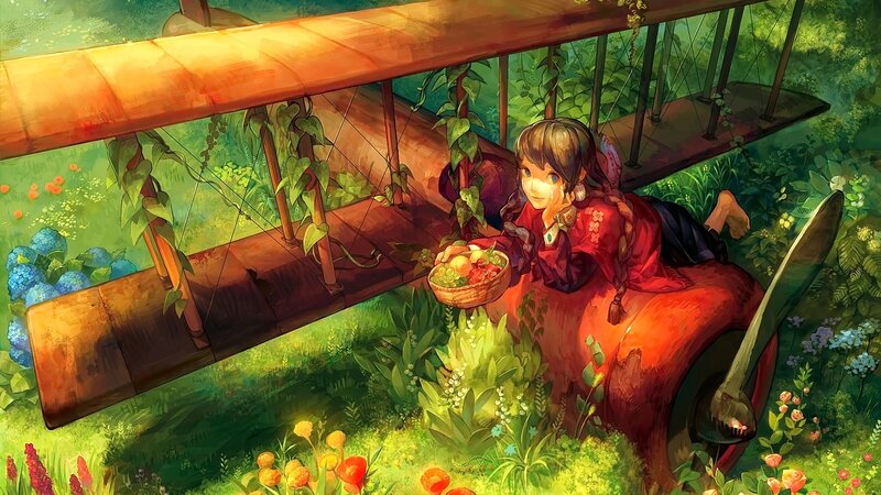 Girl with Basket of Fruit