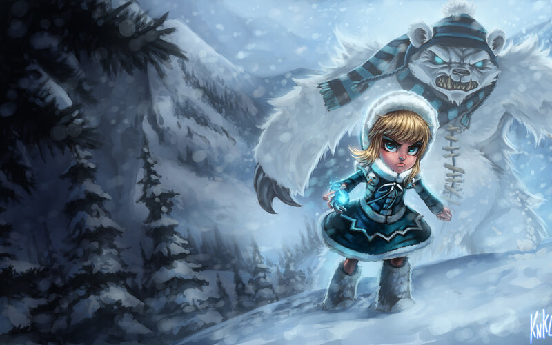 Girl with Bear Companion