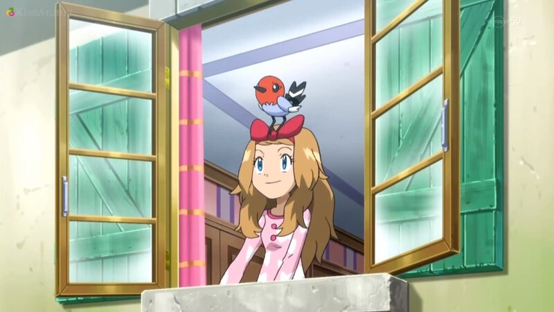 Girl with Bird on Head — Pink