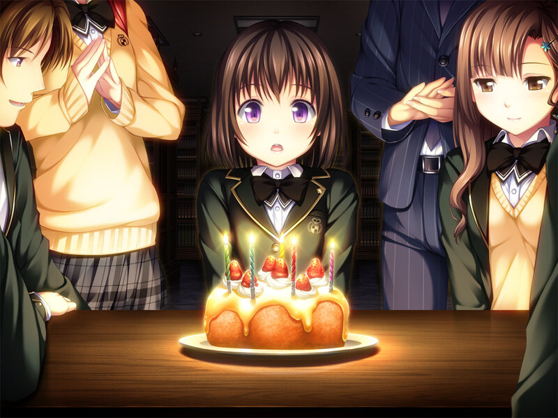 Girl with Birthday Cake — Brown