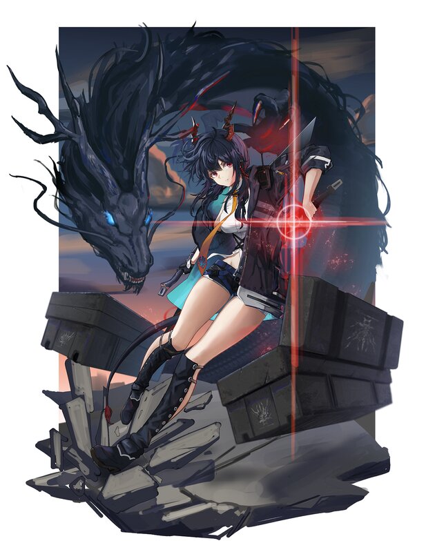 Girl with Black Dragon