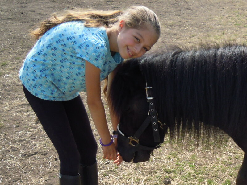 Girl with Black Pony