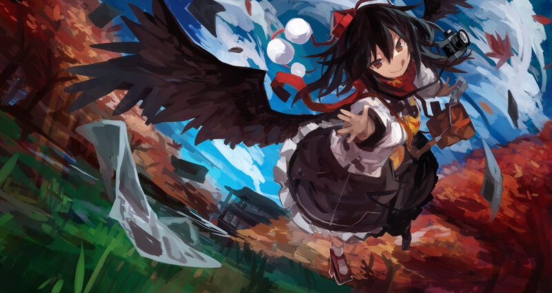 Girl with Black Wings — Blue, Dynamic
