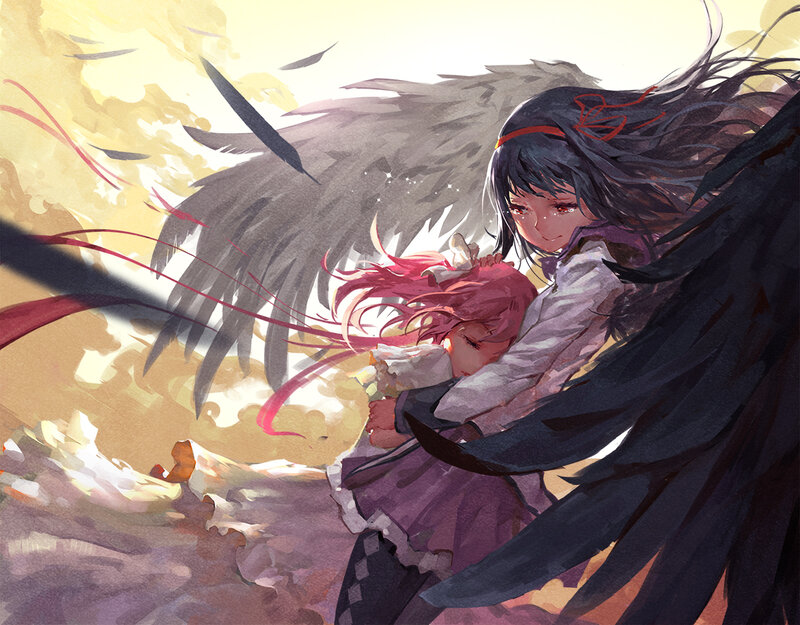 Girl with Black Wings — Purple