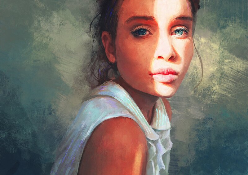 Girl with Blue Eyes — Dramatic