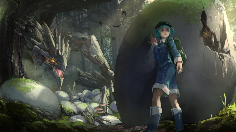 Girl with Blue Hair — Dramatic, Afternoon