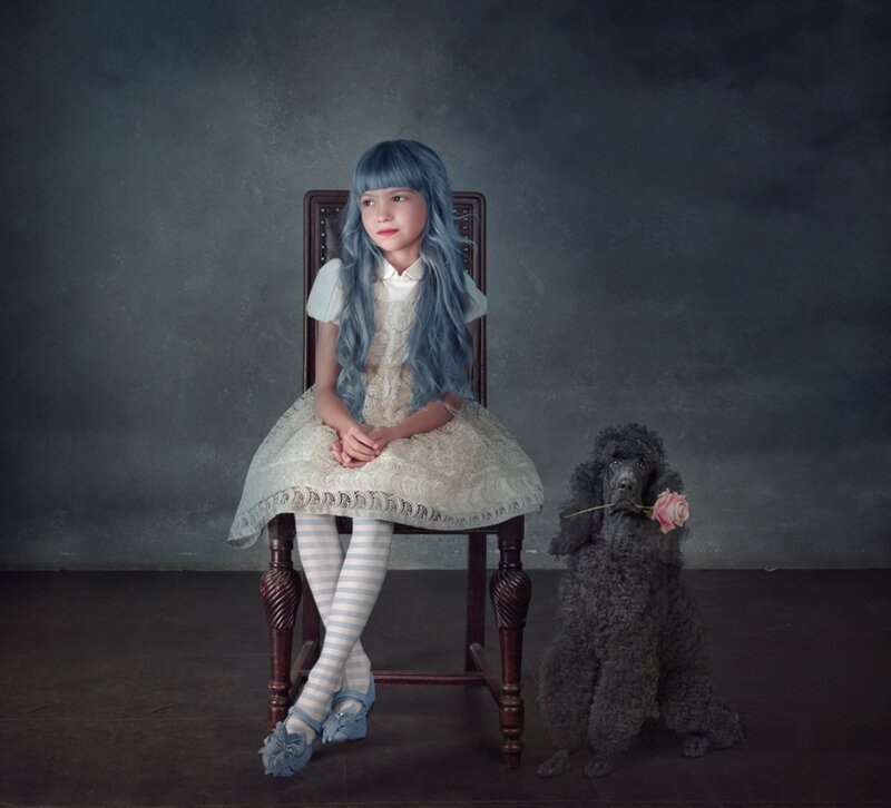 Girl with Blue Hair — Dramatic