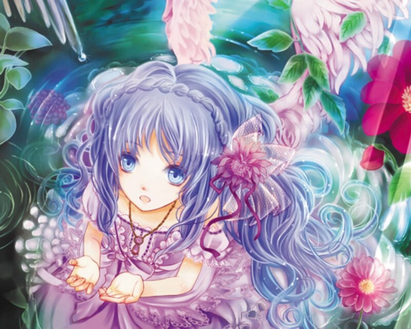 Girl with Blue Hair — Purple