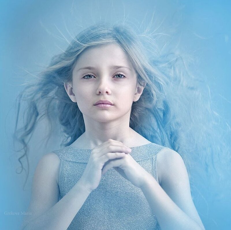 Girl with Blue Hair — Serene, Photograph
