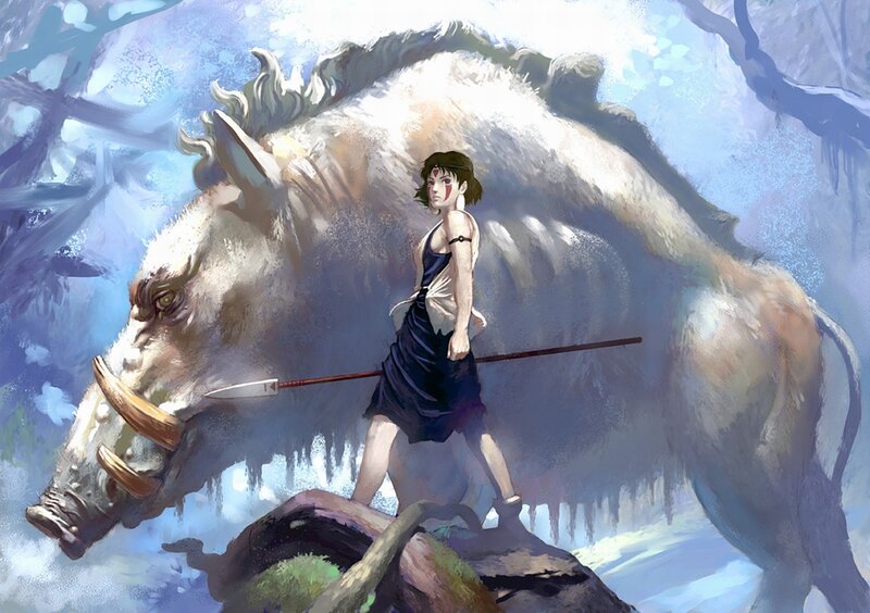 Girl with Boar