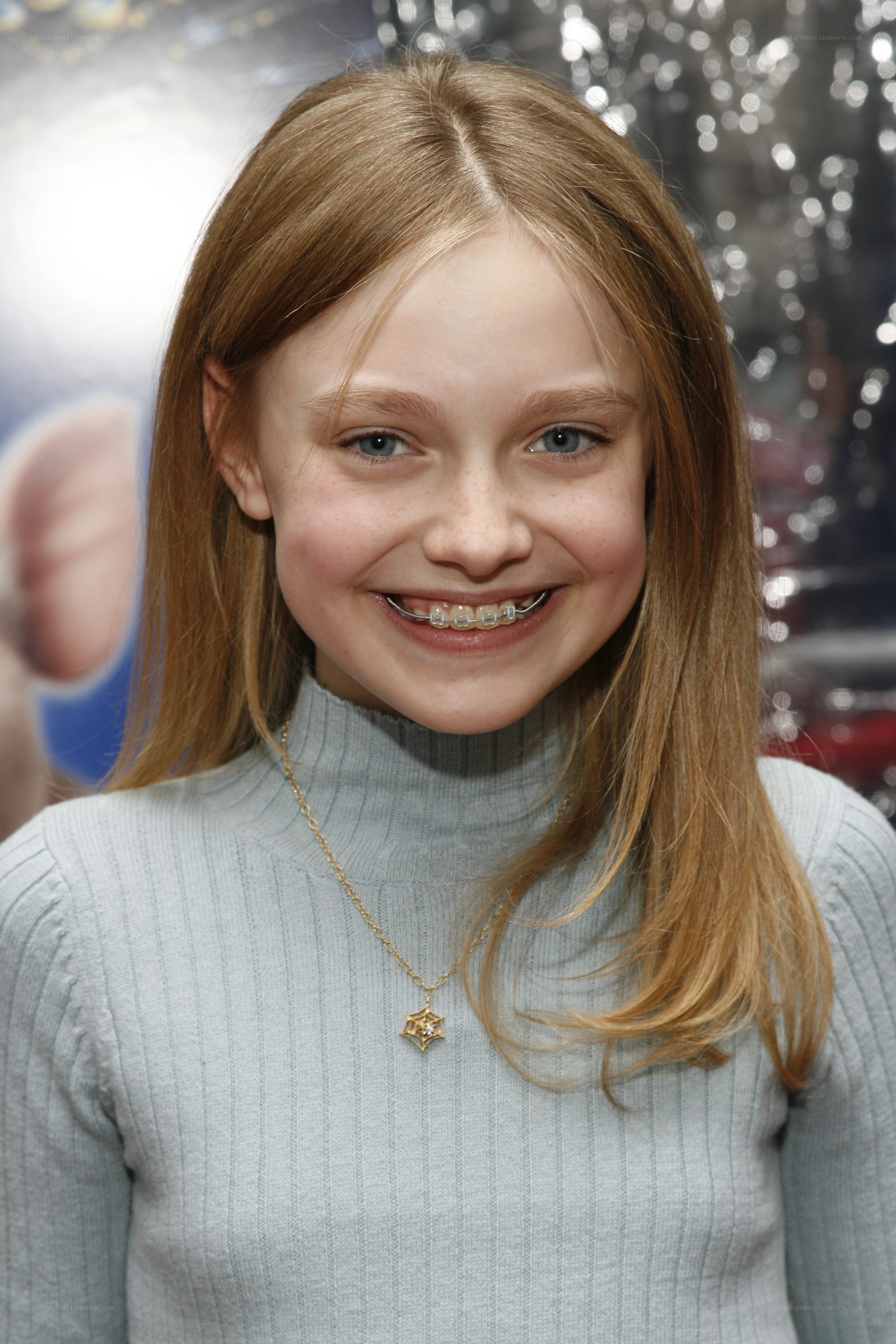 girl with braces smiling