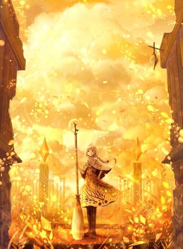 Girl with Broomstick