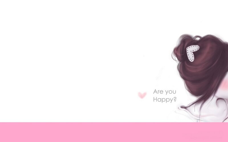 Girl with Brown Hair — White