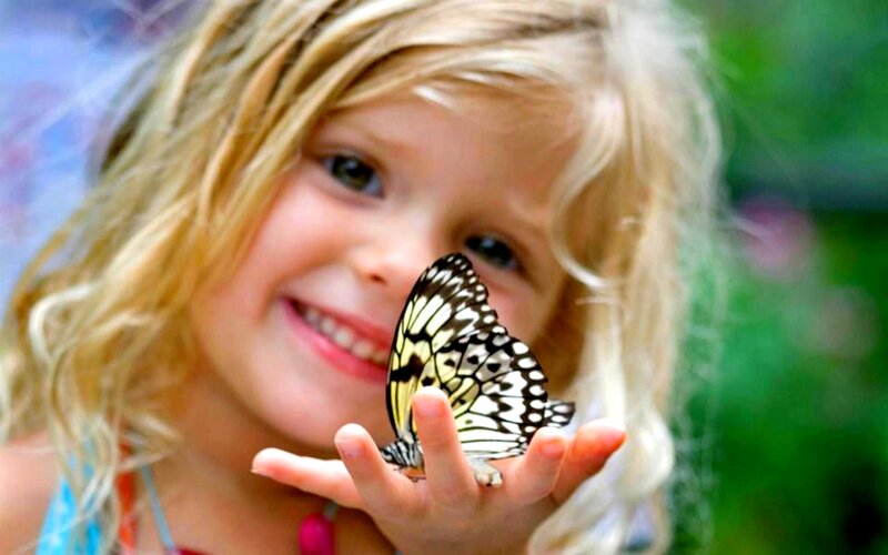 Girl with Butterfly — Blonde