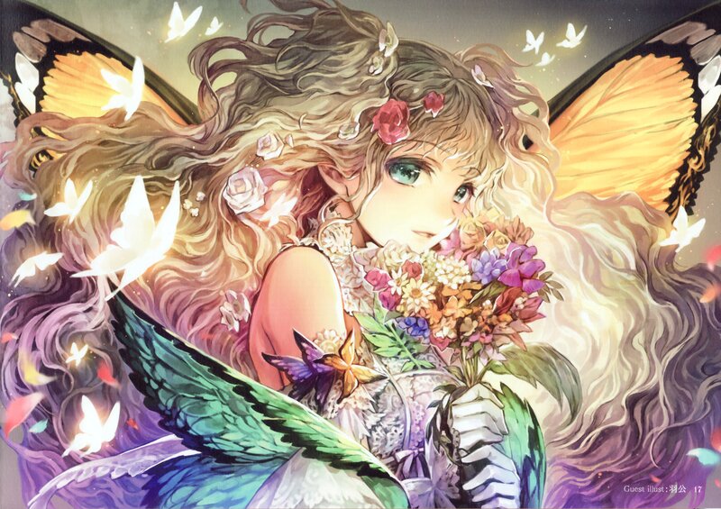 Girl with Butterfly Wings — Purple, Serene, Night