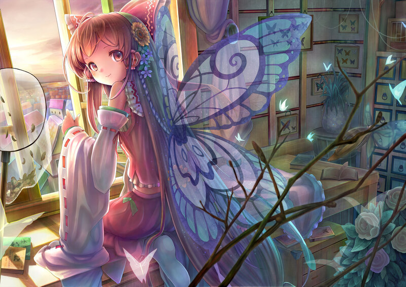 Girl with Butterfly Wings — Purple