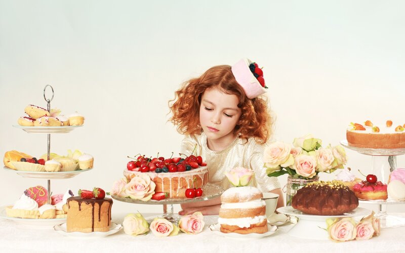 Girl with Cakes