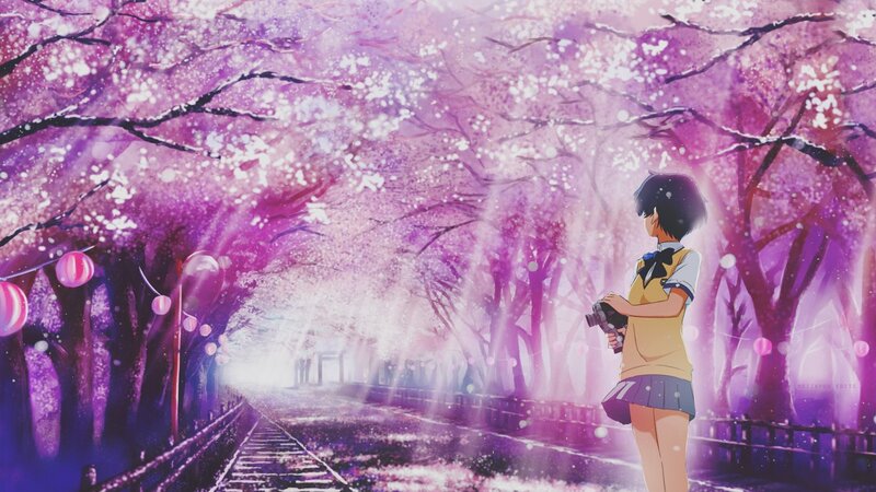 Girl with Camera — Purple