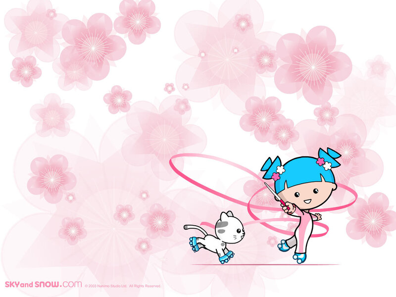 girl with cat and hula hoop