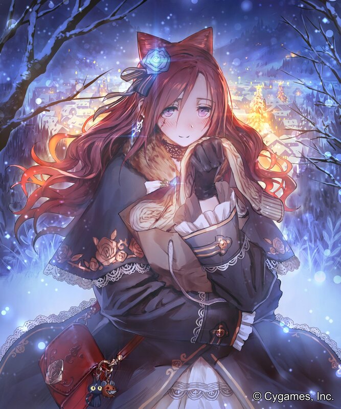 Girl with Cat Ears — Blue, Serene