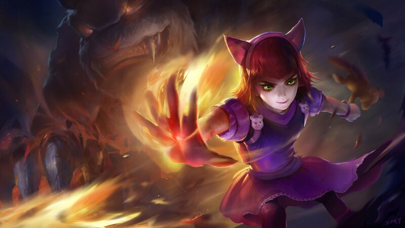 Girl with Cat Ears Casting Fire
