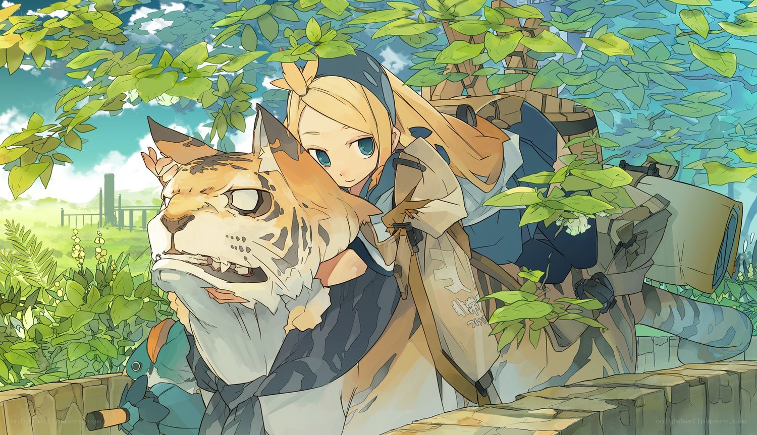 girl with cat-like creature