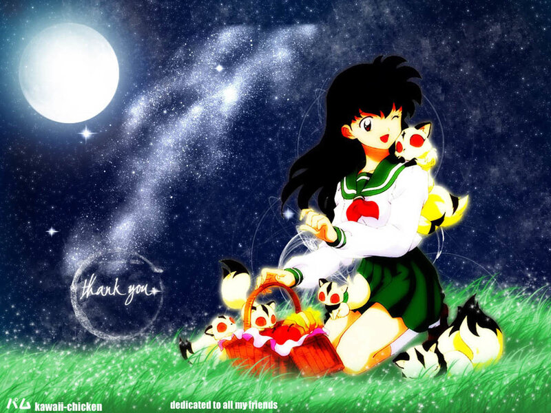 Girl with Cat-like Creatures