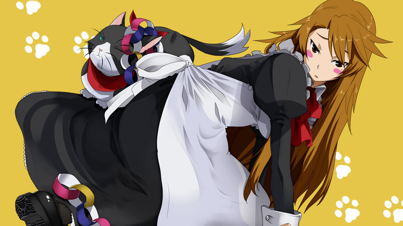 Girl with Cat on Back